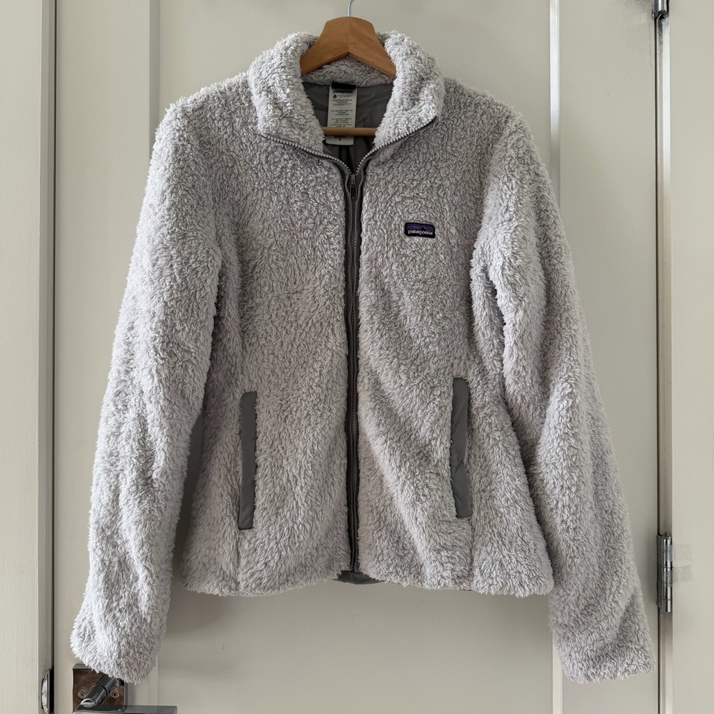 Patagonia Los Gatos Full Zip Jacket Sherpa Gray Fur Fuzzy Sherpa Size M - Picture 6 of 12